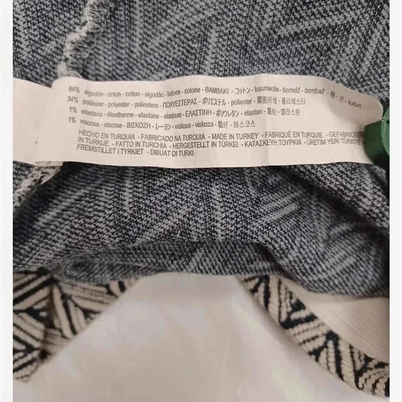 Zara Trafaluc Black & White  Herringbone Stretch Skirt Size Small - Picture 6 of 8